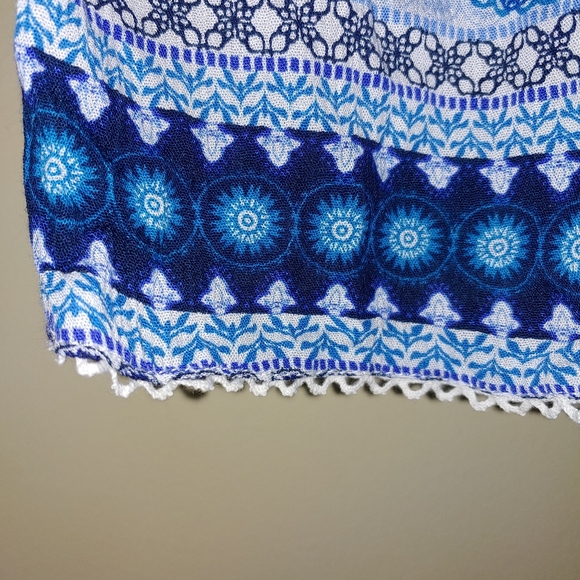 Skirt South Moon Boho Flower Under Skort Mod Blue Hipster - Picture 4 of 7